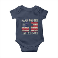Hard Fought Hallelujah Baby Onesie Patriotic Christian Faith American Flag - Wonder Print Shop