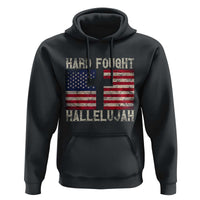 Hard Fought Hallelujah Hoodie Patriotic Christian Faith American Flag - Wonder Print Shop