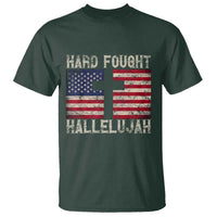Hard Fought Hallelujah T Shirt Patriotic Christian Faith American Flag - Wonder Print Shop