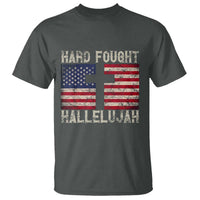 Hard Fought Hallelujah T Shirt Patriotic Christian Faith American Flag - Wonder Print Shop
