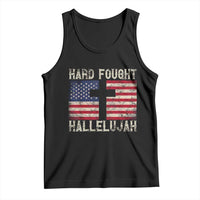 Hard Fought Hallelujah Tank Top Patriotic Christian Faith American Flag - Wonder Print Shop