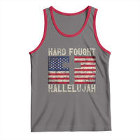 Hard Fought Hallelujah Tank Top Patriotic Christian Faith American Flag - Wonder Print Shop
