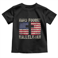 Hard Fought Hallelujah Toddler T Shirt Patriotic Christian Faith American Flag - Wonder Print Shop