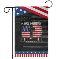 Hard Fought Hallelujah Garden Flag Patriotic Christian Faith American Flag