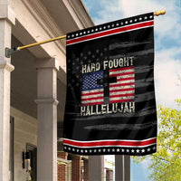 Hard Fought Hallelujah Garden Flag Patriotic Christian Faith American Flag