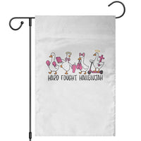 Hard Fought Hallelujah Garden Flag Funny Christian Goose - Wonder Print Shop