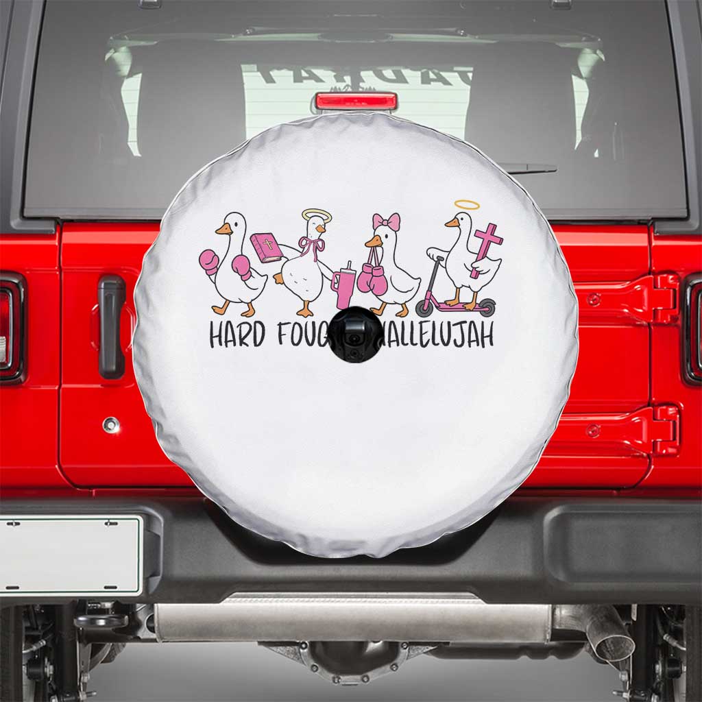 Hard Fought Hallelujah Spare Tire Cover Funny Christian Goose - Wonder Print Shop