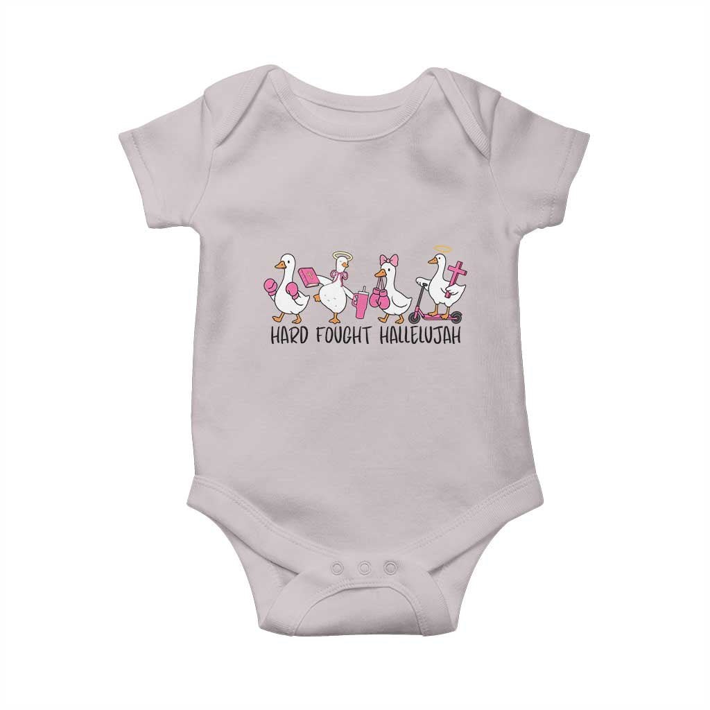 Hard Fought Hallelujah Baby Onesie Funny Christian Goose - Wonder Print Shop