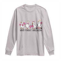 Hard Fought Hallelujah Long Sleeve Shirt Funny Christian Goose - Wonder Print Shop