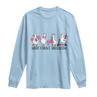 Hard Fought Hallelujah Long Sleeve Shirt Funny Christian Goose - Wonder Print Shop