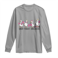 Hard Fought Hallelujah Long Sleeve Shirt Funny Christian Goose - Wonder Print Shop