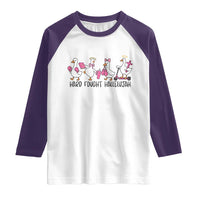 Hard Fought Hallelujah Raglan Shirt Funny Christian Goose - Wonder Print Shop