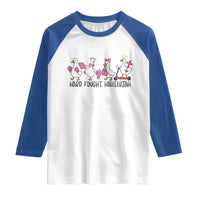 Hard Fought Hallelujah Raglan Shirt Funny Christian Goose - Wonder Print Shop