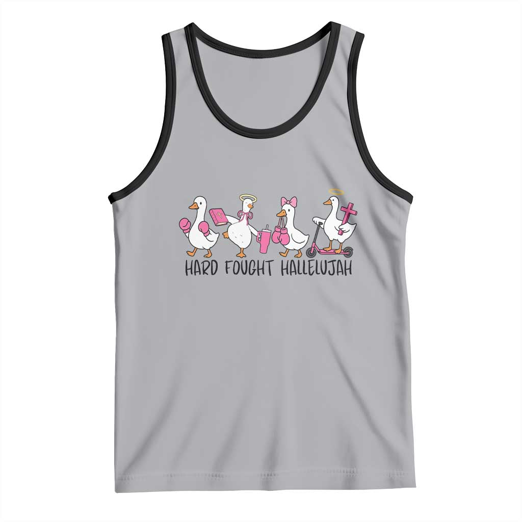 Hard Fought Hallelujah Tank Top Funny Christian Goose - Wonder Print Shop