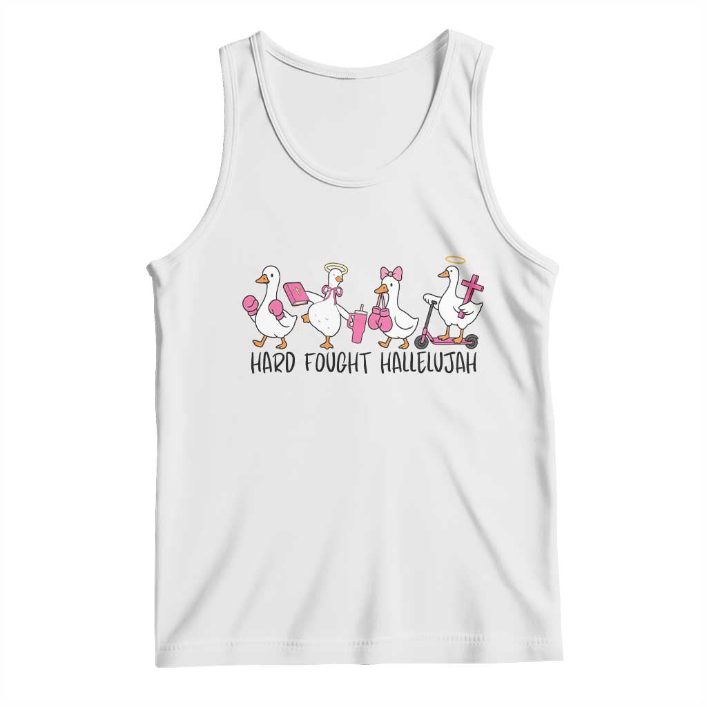 Hard Fought Hallelujah Tank Top Funny Christian Goose - Wonder Print Shop