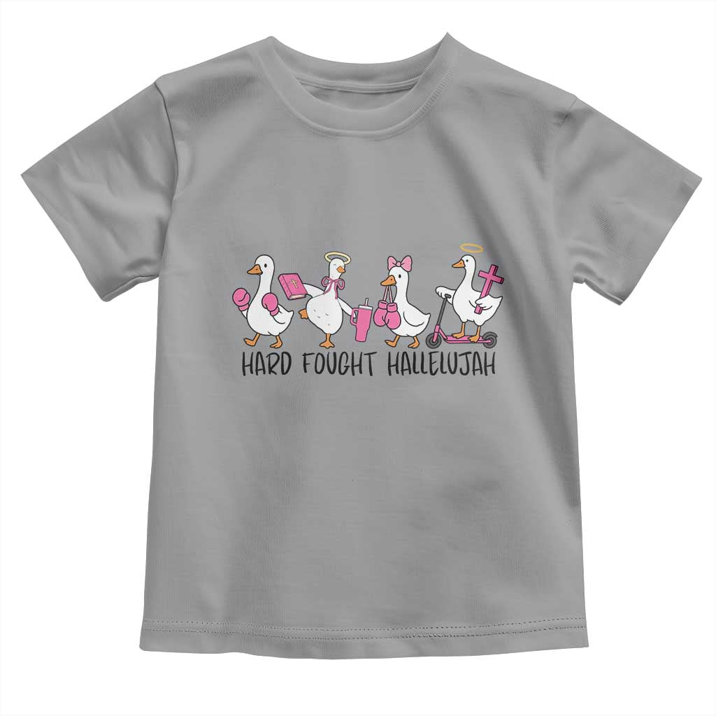 Hard Fought Hallelujah Toddler T Shirt Funny Christian Goose - Wonder Print Shop