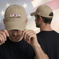 Hard Fought Hallelujah Washed Cotton Baseball Cap Funny Christian Goose