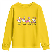 Hard Fought Hallelujah Youth Sweatshirt Funny Christian Goose - Wonder Print Shop