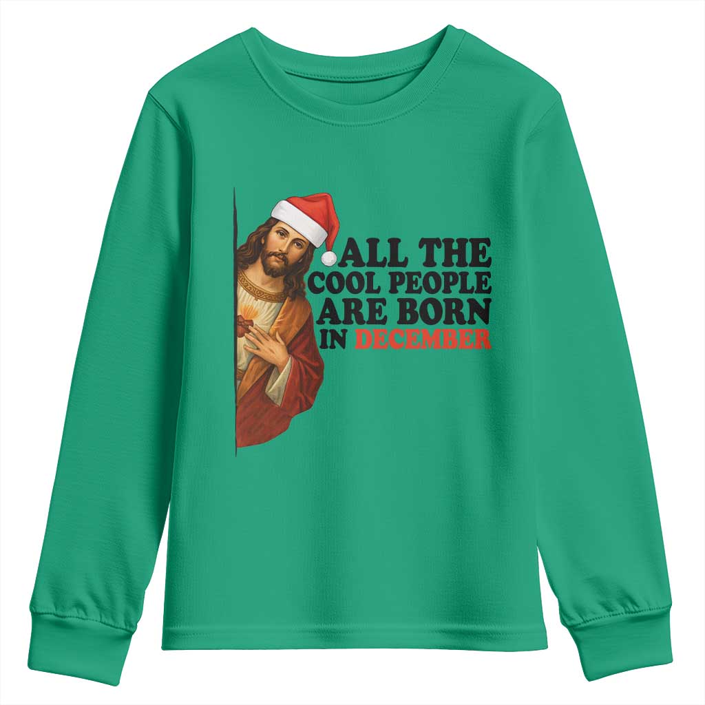 Funny December Birthday Youth Sweatshirt All The Cool People are Born in December - Wonder Print Shop