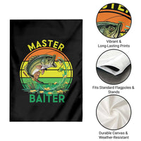 Funny Bass Fishing St Patricks Day Garden Flag Master Baiter