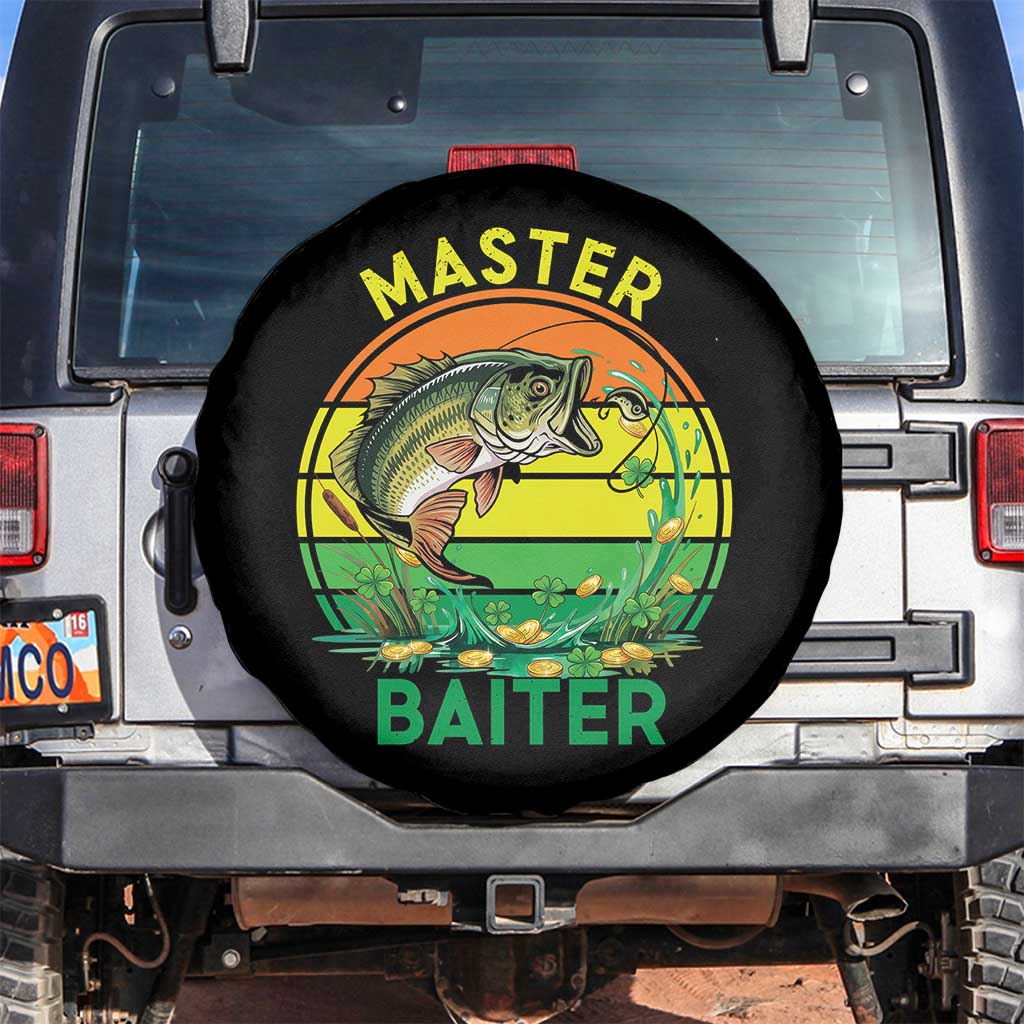 Funny Bass Fishing St Patricks Day Spare Tire Cover Master Baiter