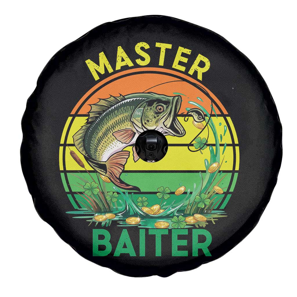 Funny Bass Fishing St Patricks Day Spare Tire Cover Master Baiter