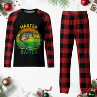 Funny Bass Fishing St Patricks Day Plaid Pajama Set Master Baiter