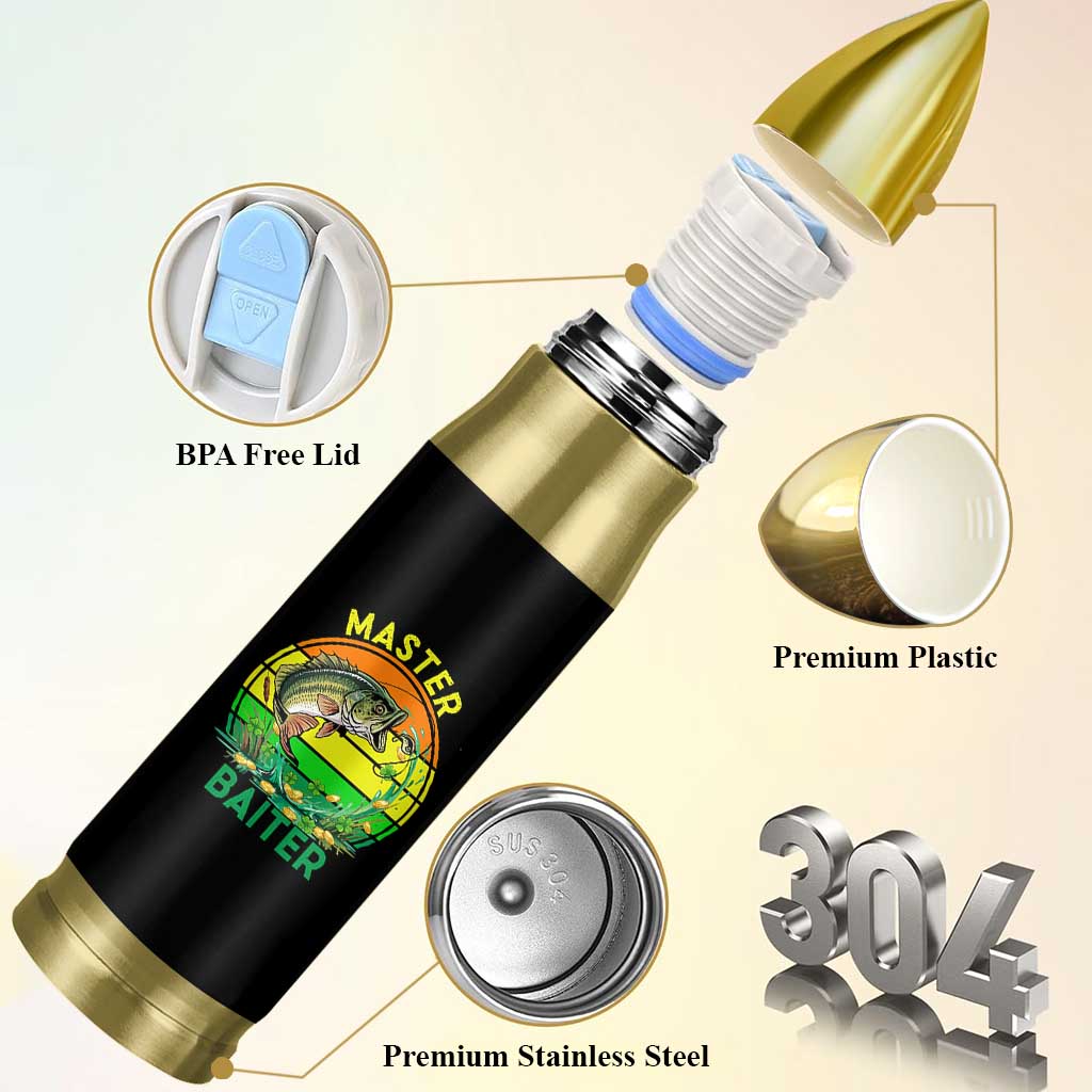 Funny Bass Fishing St Patricks Day Bullet Tumbler Master Baiter