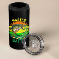 Funny Bass Fishing St Patricks Day 4 in 1 Can Cooler Tumbler Master Baiter