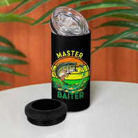 Funny Bass Fishing St Patricks Day 4 in 1 Can Cooler Tumbler Master Baiter