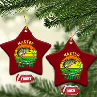 Funny Bass Fishing St Patricks Day Ceramic Ornament Master Baiter