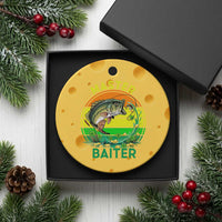 Funny Bass Fishing St Patricks Day Ceramic Ornament Master Baiter