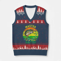 Funny Bass Fishing St Patricks Day V-Neck Knit Sweater Vest Master Baiter