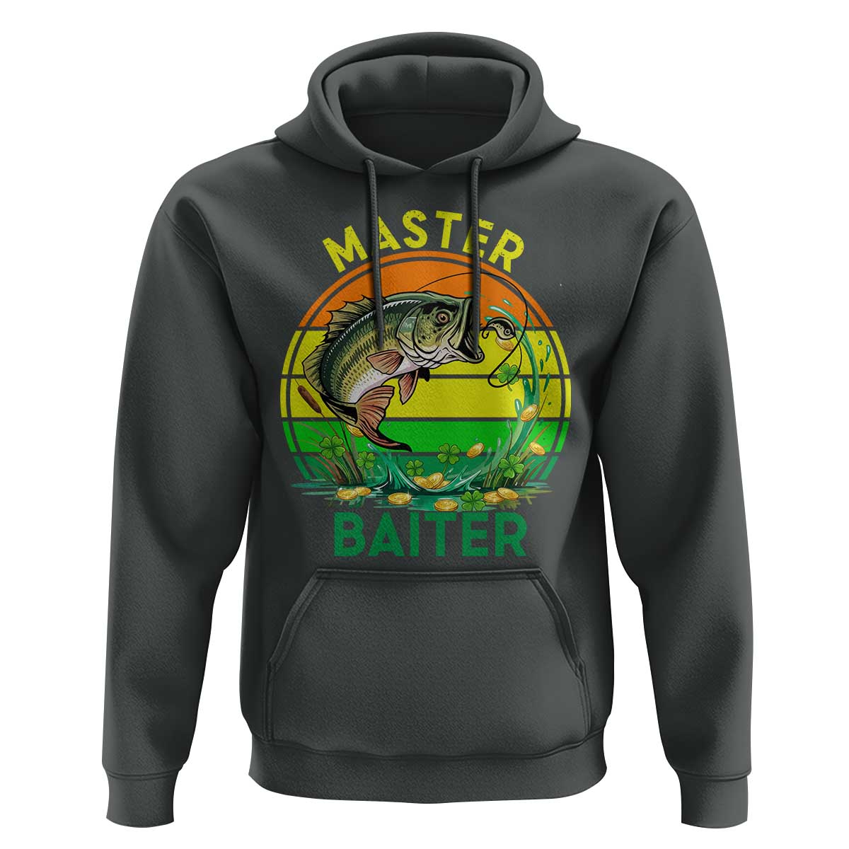 Funny Bass Fishing St Patricks Day Hoodie Master Baiter