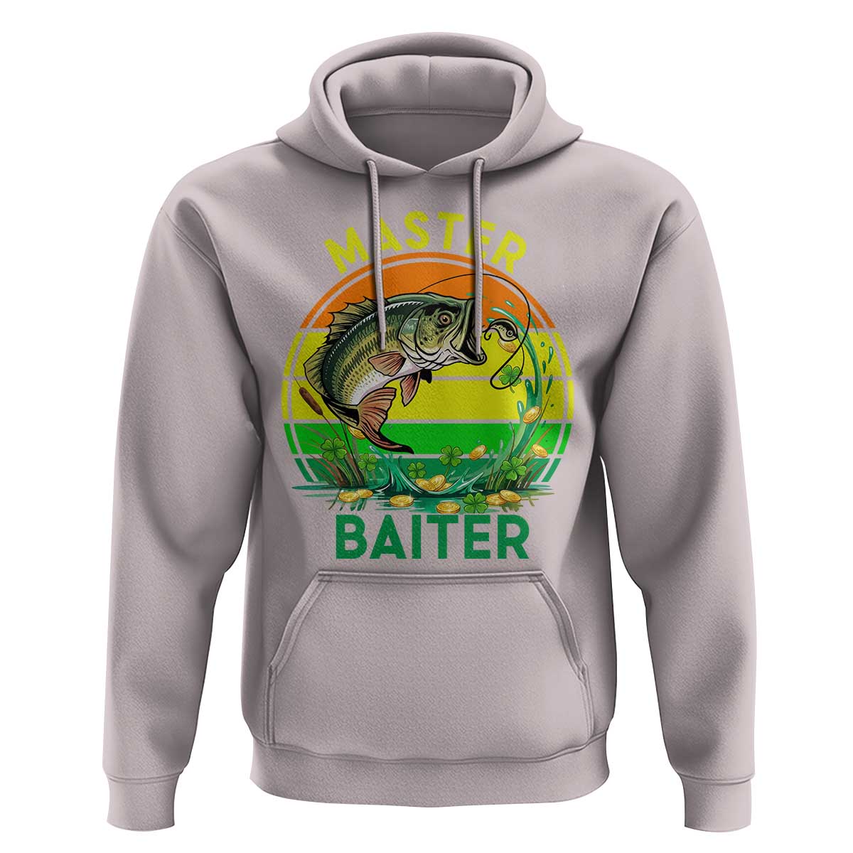 Funny Bass Fishing St Patricks Day Hoodie Master Baiter