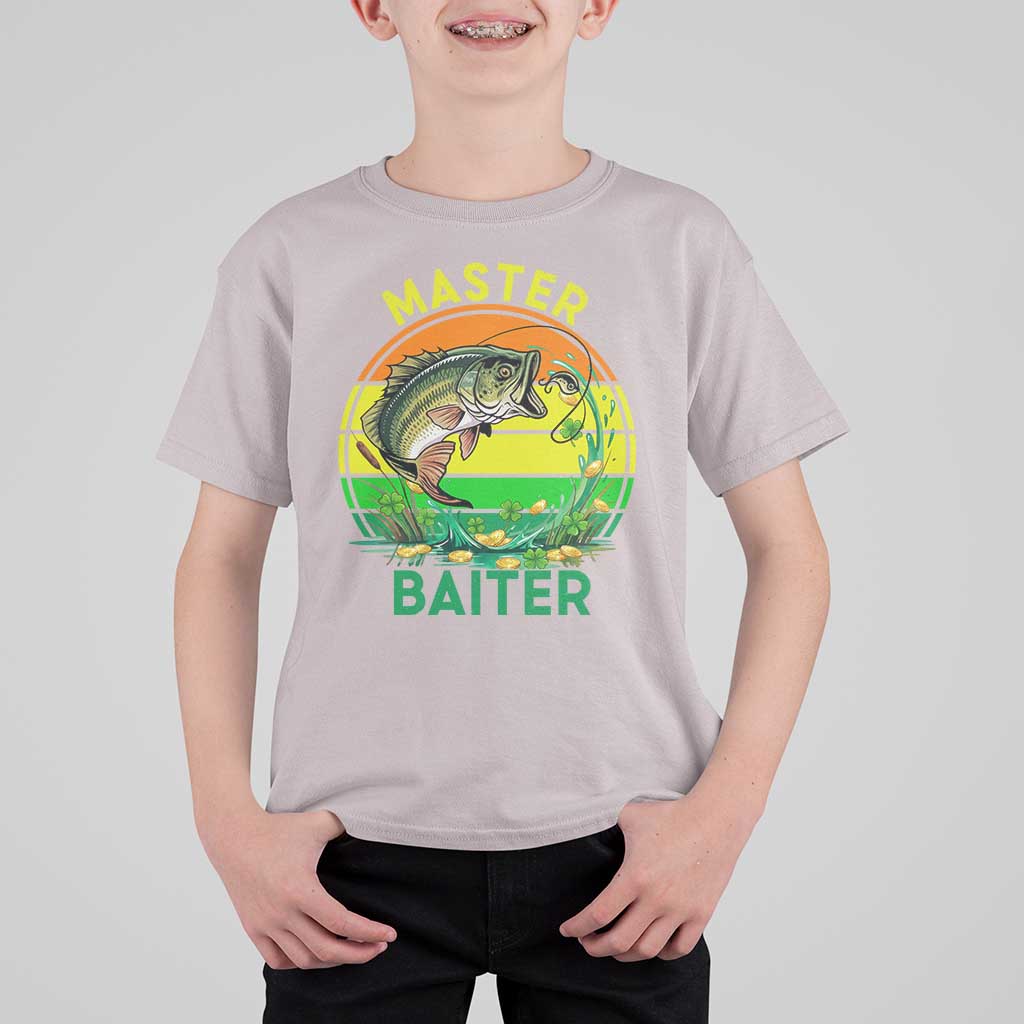 Funny Bass Fishing St Patricks Day T Shirt For Kid Master Baiter