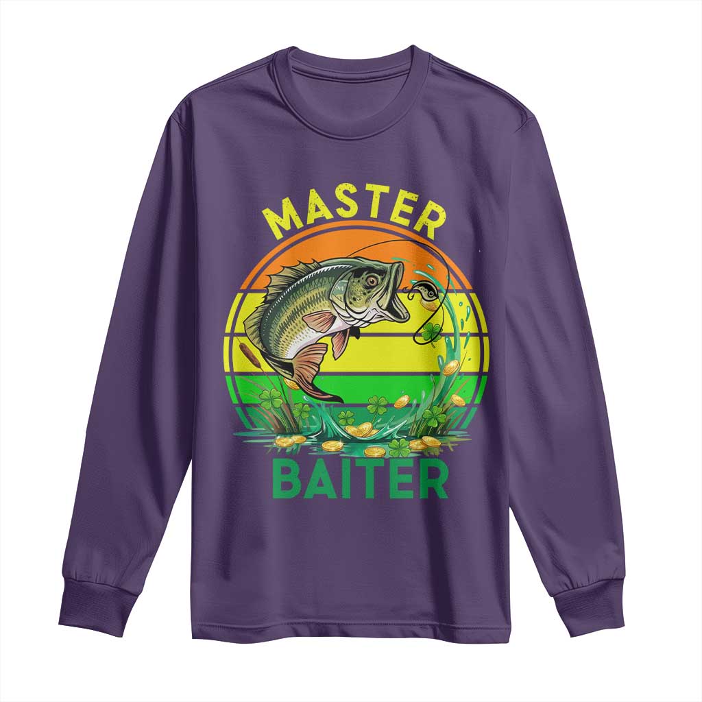 Funny Bass Fishing St Patricks Day Long Sleeve Shirt Master Baiter