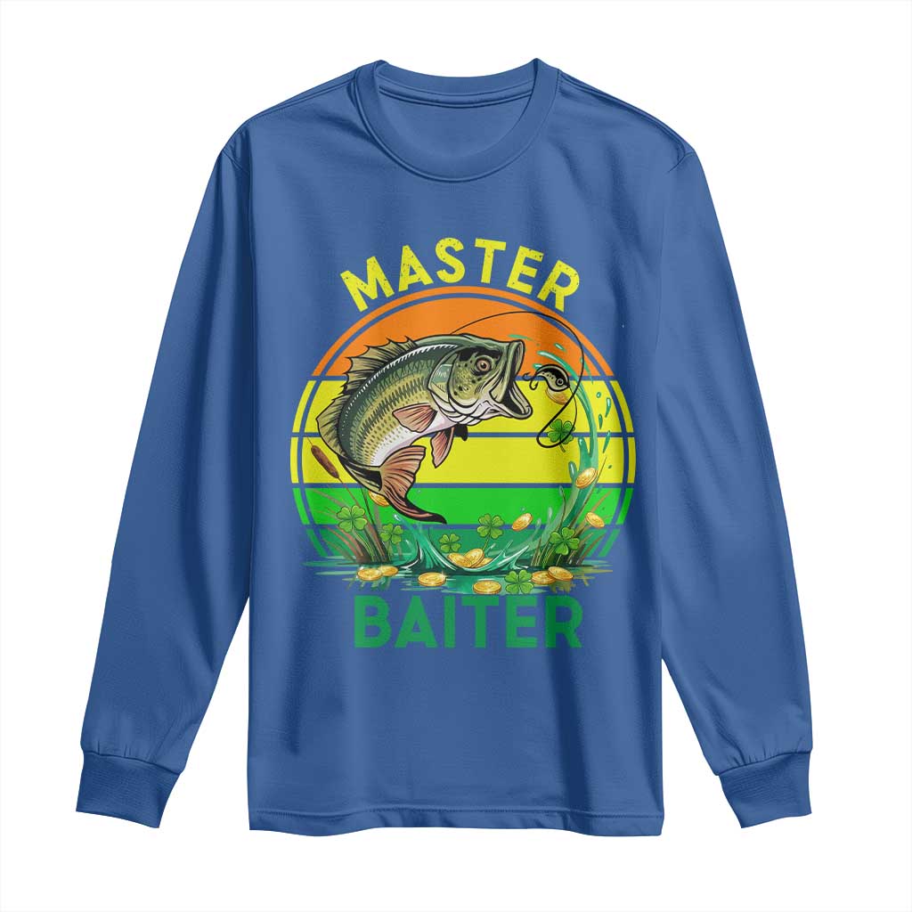 Funny Bass Fishing St Patricks Day Long Sleeve Shirt Master Baiter