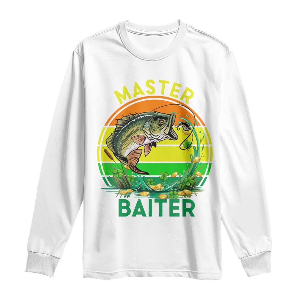 Funny Bass Fishing St Patricks Day Long Sleeve Shirt Master Baiter