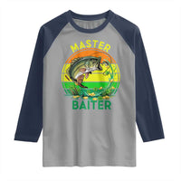 Funny Bass Fishing St Patricks Day Raglan Shirt Master Baiter
