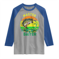 Funny Bass Fishing St Patricks Day Raglan Shirt Master Baiter