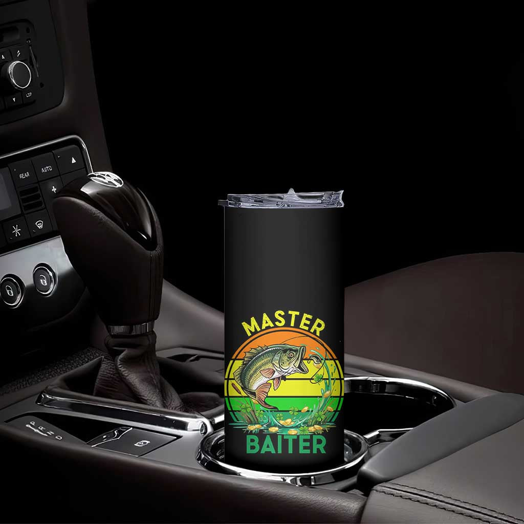 Funny Bass Fishing St Patricks Day Skinny Tumbler Master Baiter