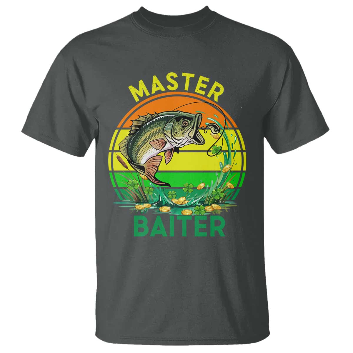 Funny Bass Fishing St Patricks Day T Shirt Master Baiter