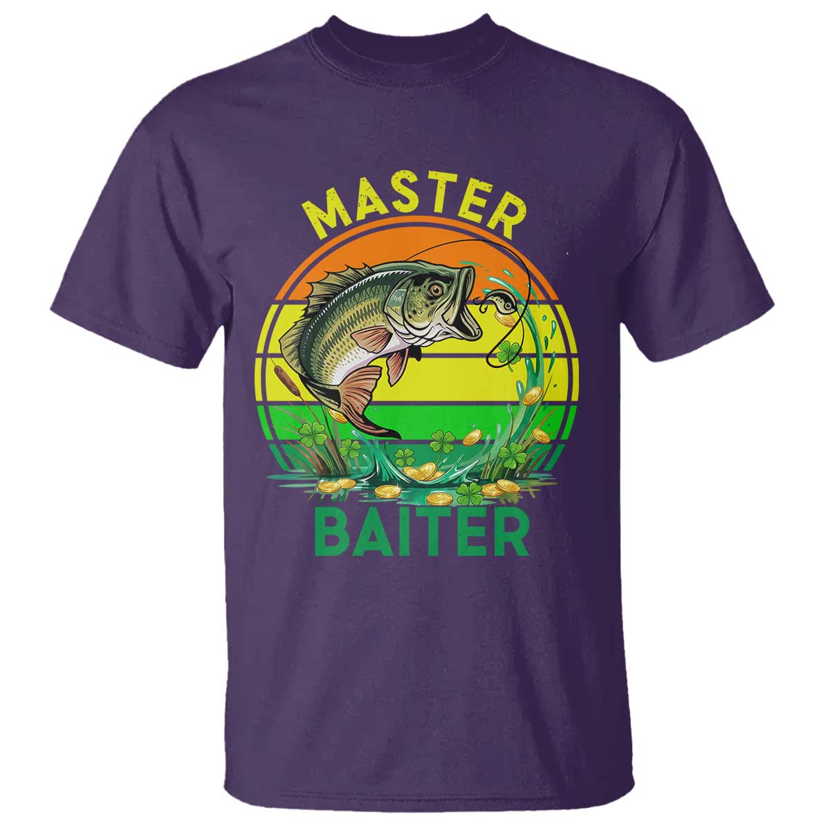 Funny Bass Fishing St Patricks Day T Shirt Master Baiter