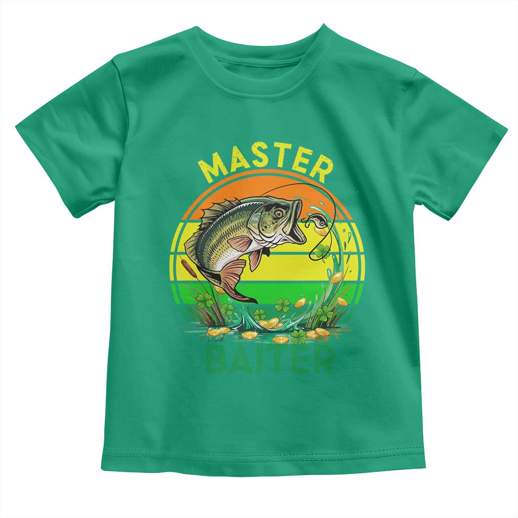 Funny Bass Fishing St Patricks Day Toddler T Shirt Master Baiter