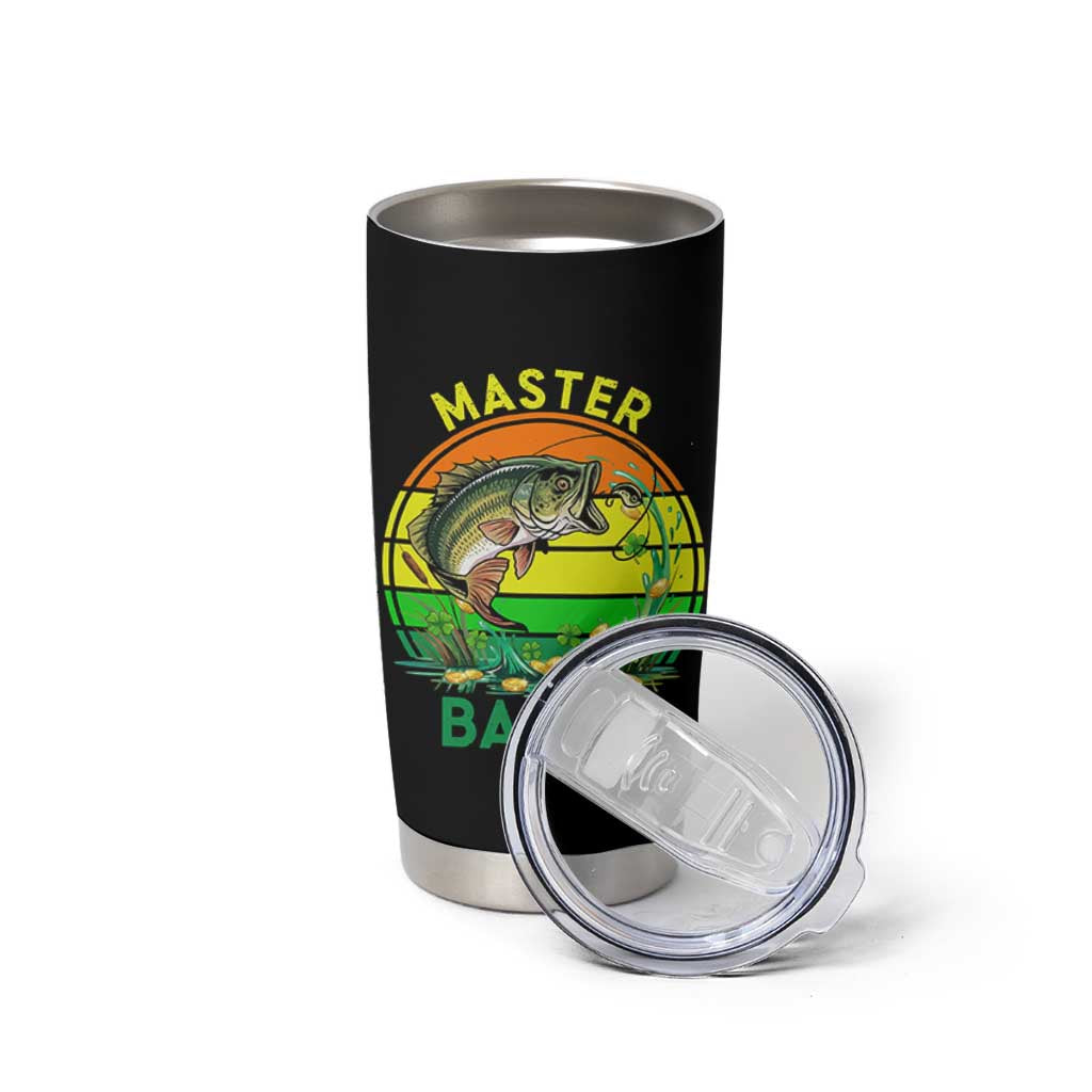 Funny Bass Fishing St Patricks Day Tumbler Cup Master Baiter