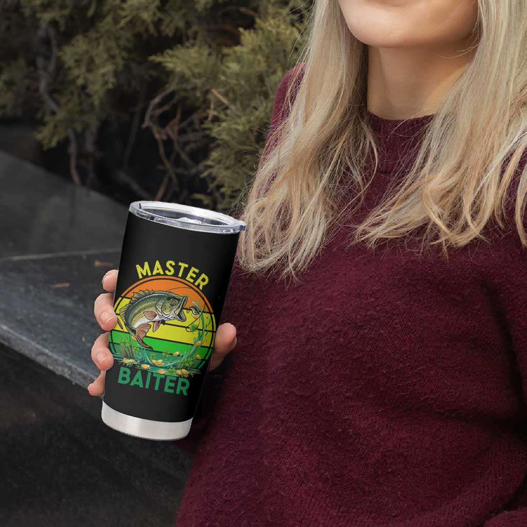 Funny Bass Fishing St Patricks Day Tumbler Cup Master Baiter