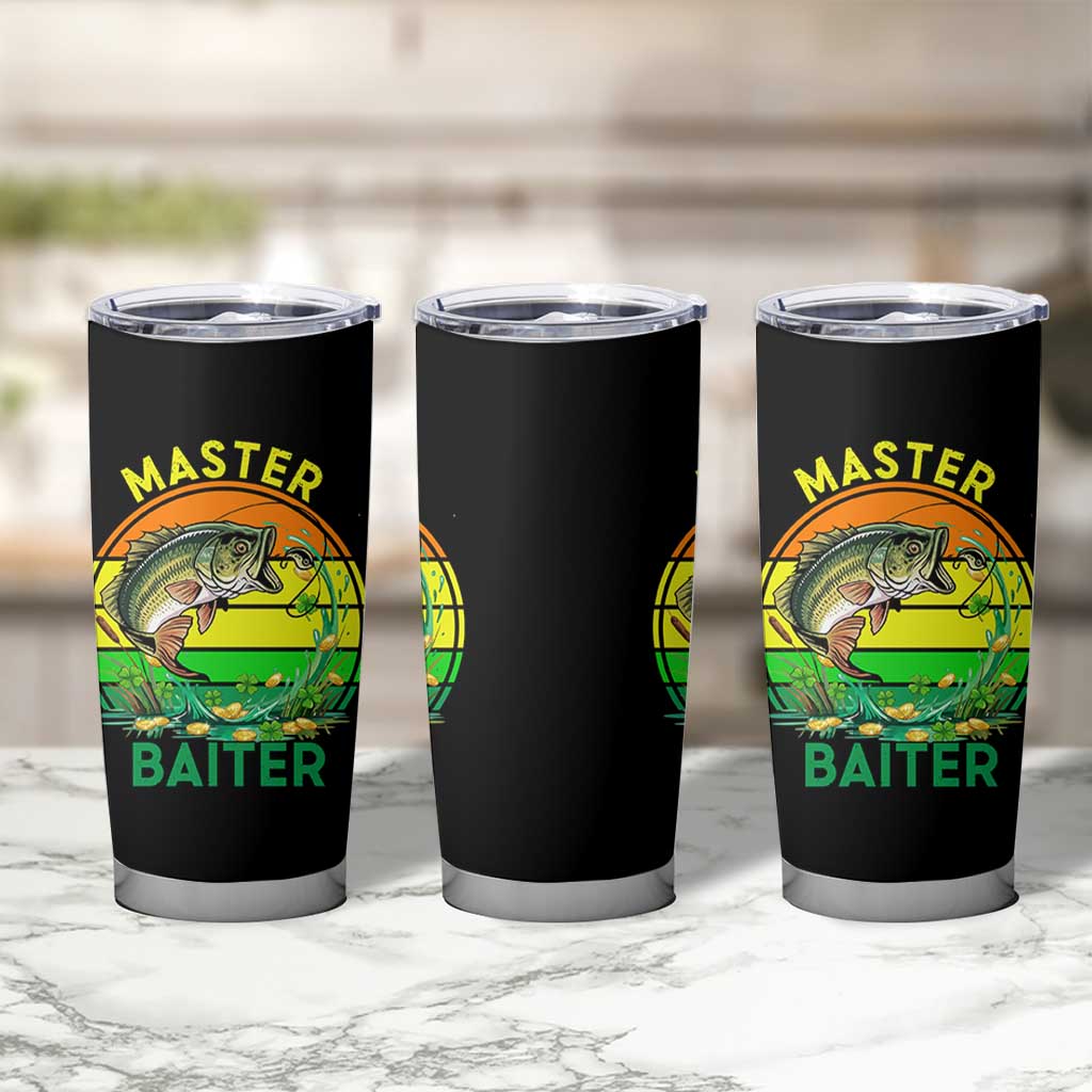 Funny Bass Fishing St Patricks Day Tumbler Cup Master Baiter