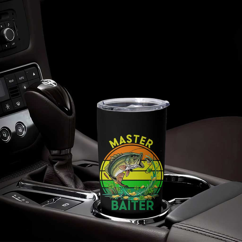 Funny Bass Fishing St Patricks Day Tumbler Cup Master Baiter