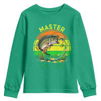 Funny Bass Fishing St Patricks Day Youth Sweatshirt Master Baiter